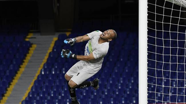 Pablo Mina de Jaguares ante el América de Cali en Copa Colombia 2021