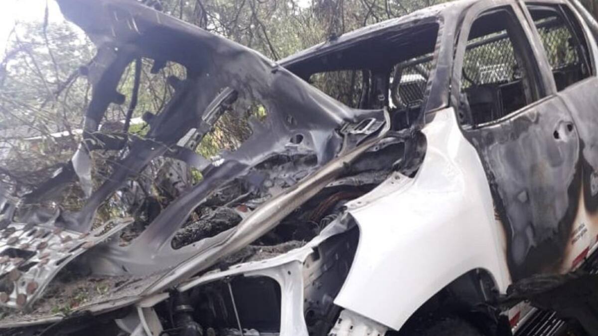 Investigan incineración de camioneta medica en Orito, Putumayo