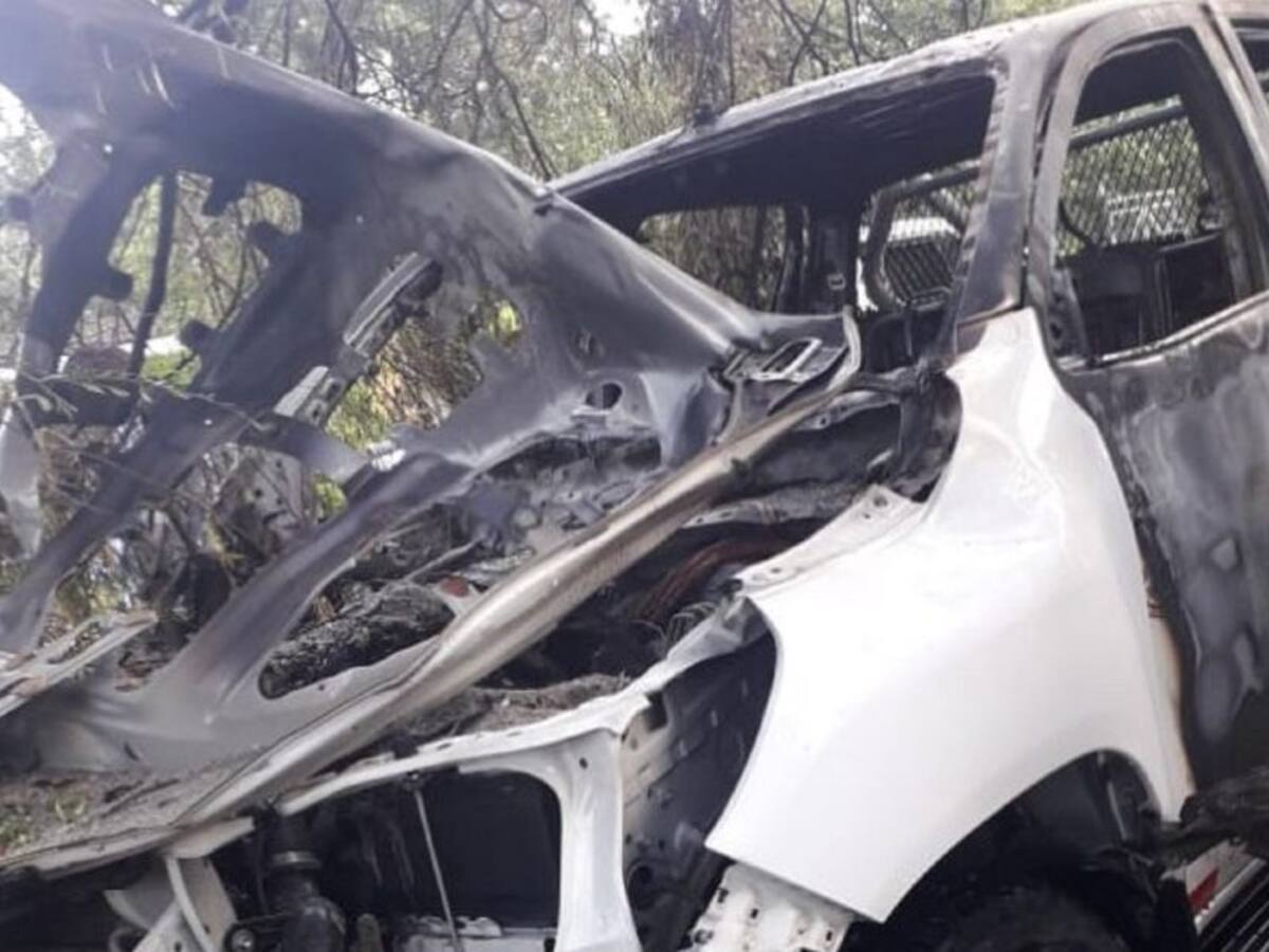 Investigan incineración de camioneta medica en Orito, Putumayo