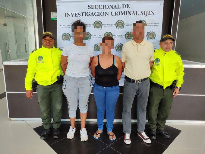 Capturados por ofrecer contenido sexual con menores de edad. Foto: @@DirectorPolicia