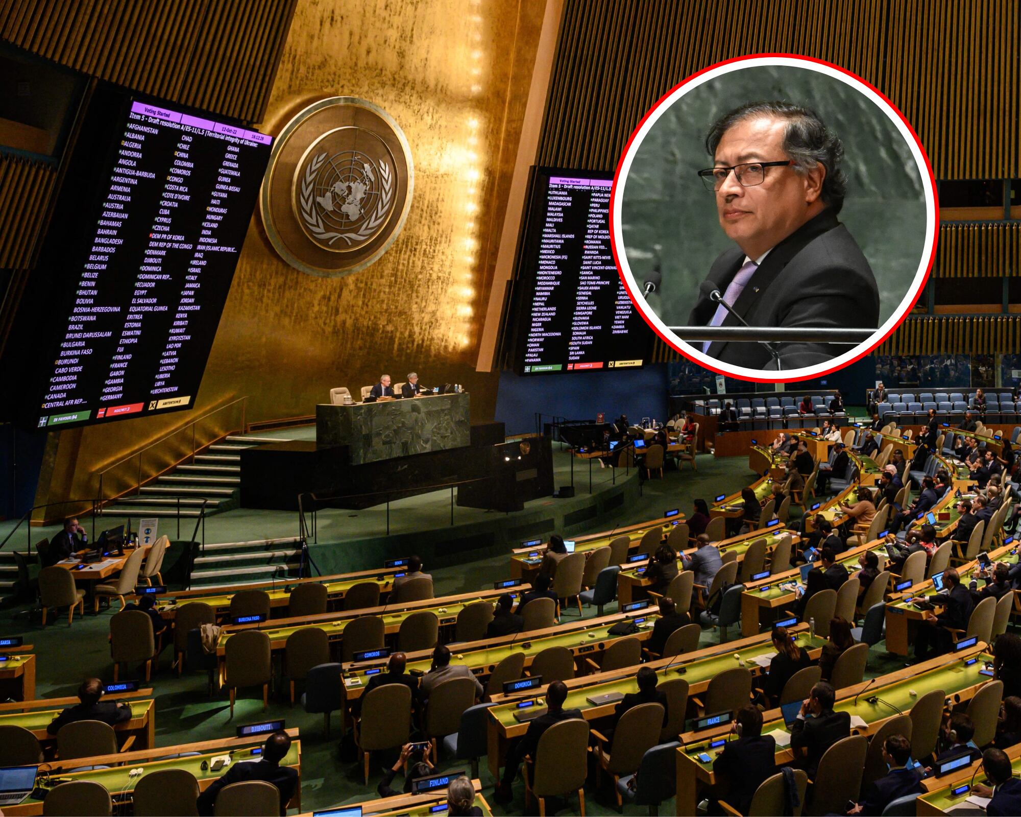 El debate general de la versión 79 de la Asamblea General de las Naciones Unidas se desarrolla entre el 24 y el 30 de septiembre y Colombia está en el primer grupo de autoridades en entregar su discurso.
(Foto: Caracol Radio / Getty )