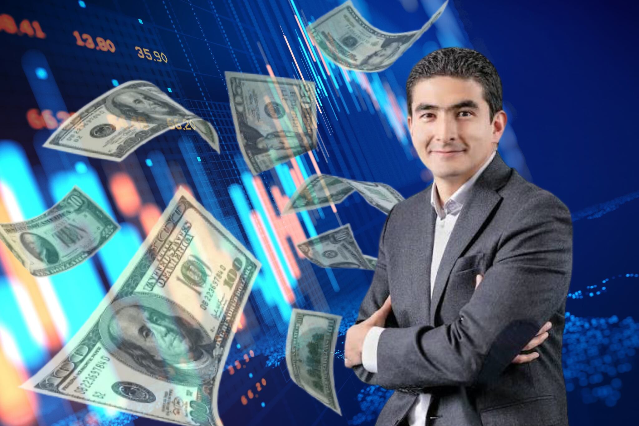 Él es el Germán Cristancho, director de Investigaciones Económicas y Mercados Financieros de Banco Davivineda y Grupo Bolívar (Crédito: Davivienda Corredores) // Imágenes de fondo tomadas de Getty Imagenes