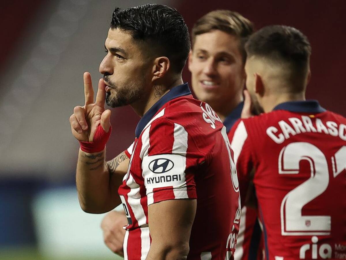 Otro gol de Luis Suárez y Atlético de Madrid sigue líder de LaLiga