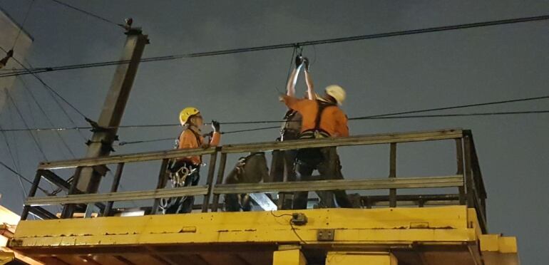 Trabajadores del Metro laboraron toda la noche para restablecer el servicio.