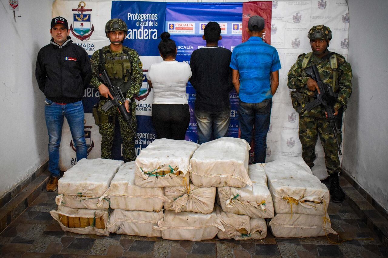 Incautación de marihuana en Vichada. Cortesía: Armada Nacional.