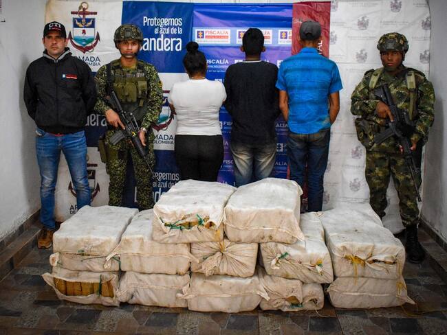 Incautación de marihuana en Vichada. Cortesía: Armada Nacional.