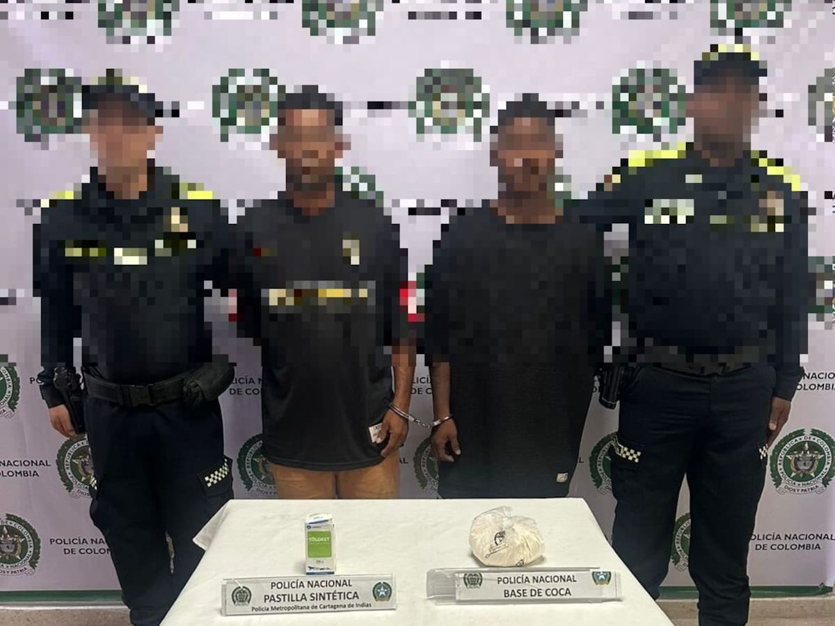 En Cartagena, policía capturó a ‘El Negro’ y ‘El Niño’ por presunto tráfico de estupefacientes