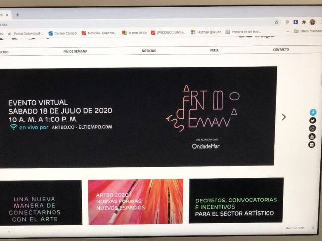 Artbo Fin de Semana en línea y apoyando a los artistas plásticos