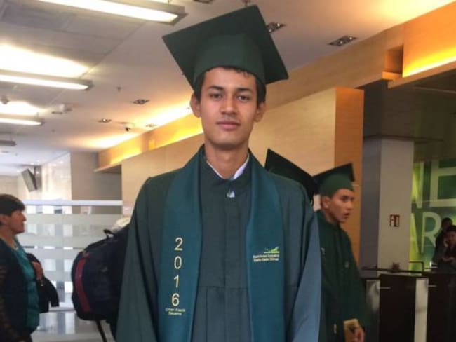 Omar Alexis Becerra Sierra de 17 años fue becado por Ecopetrol