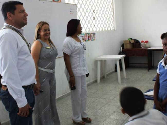 Pasan revista a obras ejecutadas en Colegio Fernández Baena de Cartagena