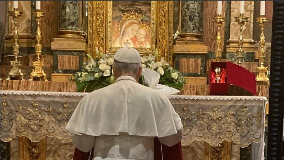 El Papa León XIV visitó de sorpresa el Santuario de la Madre del Buen Consejo en Genazzano