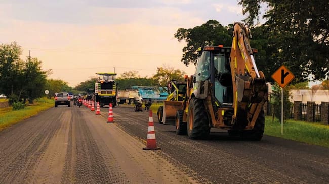 Obras en la vía Cambao - Manizales