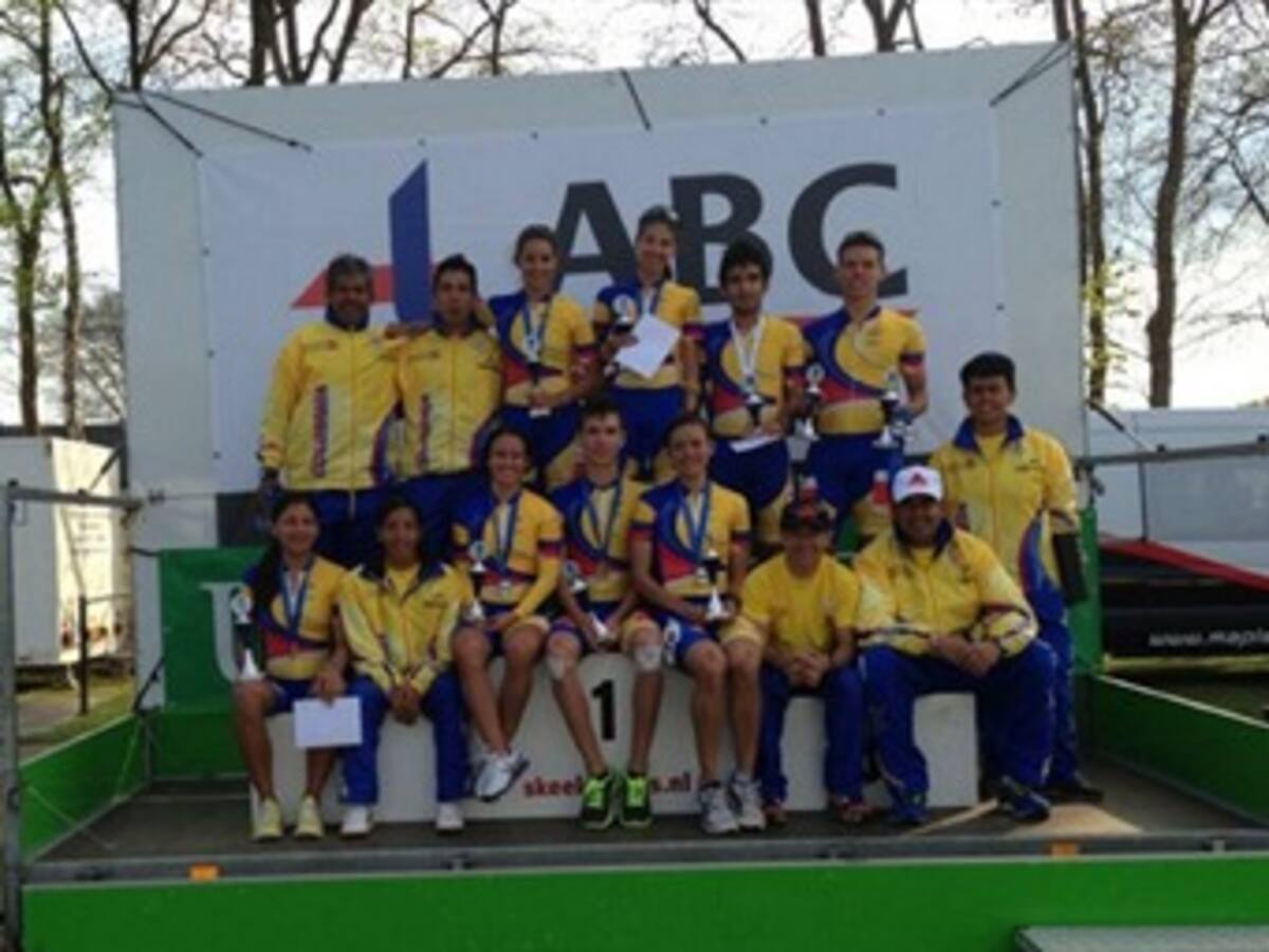 La selección Colombia de patinaje de carreras sigue imparable en la Copa Europea