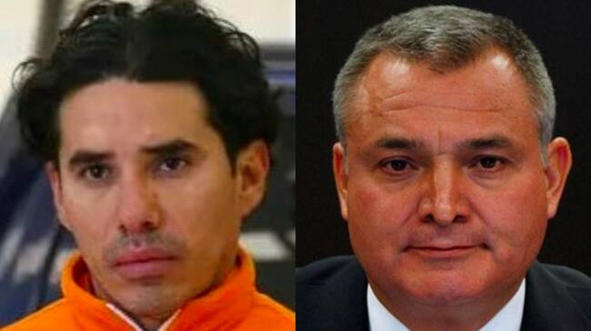 Harold Mauricio Poveda Ortega alias El Conejo (izquierda) y Genaro García Luna, exsecretario de seguridad pública de México durante el gobierno de Felipe Calderón. Foto: Departamento de Justicia