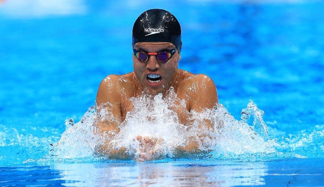 Nelson Crispín en la final de los 200 metros braza SB6