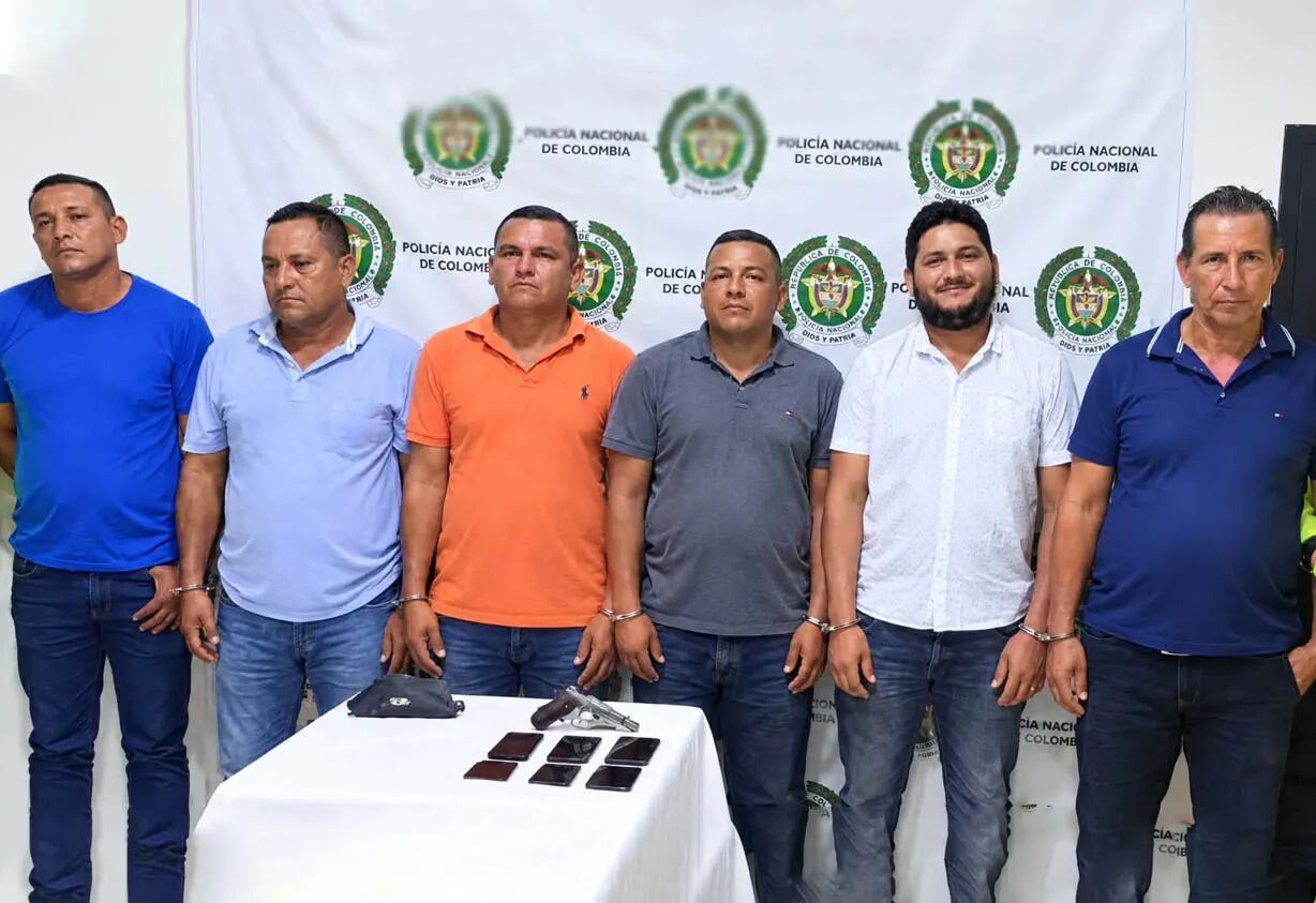 Capturan a seis señalados de robar 150 reses y causar pérdidas por $750 millones en Magdalena . Foto: Policía Magdalena