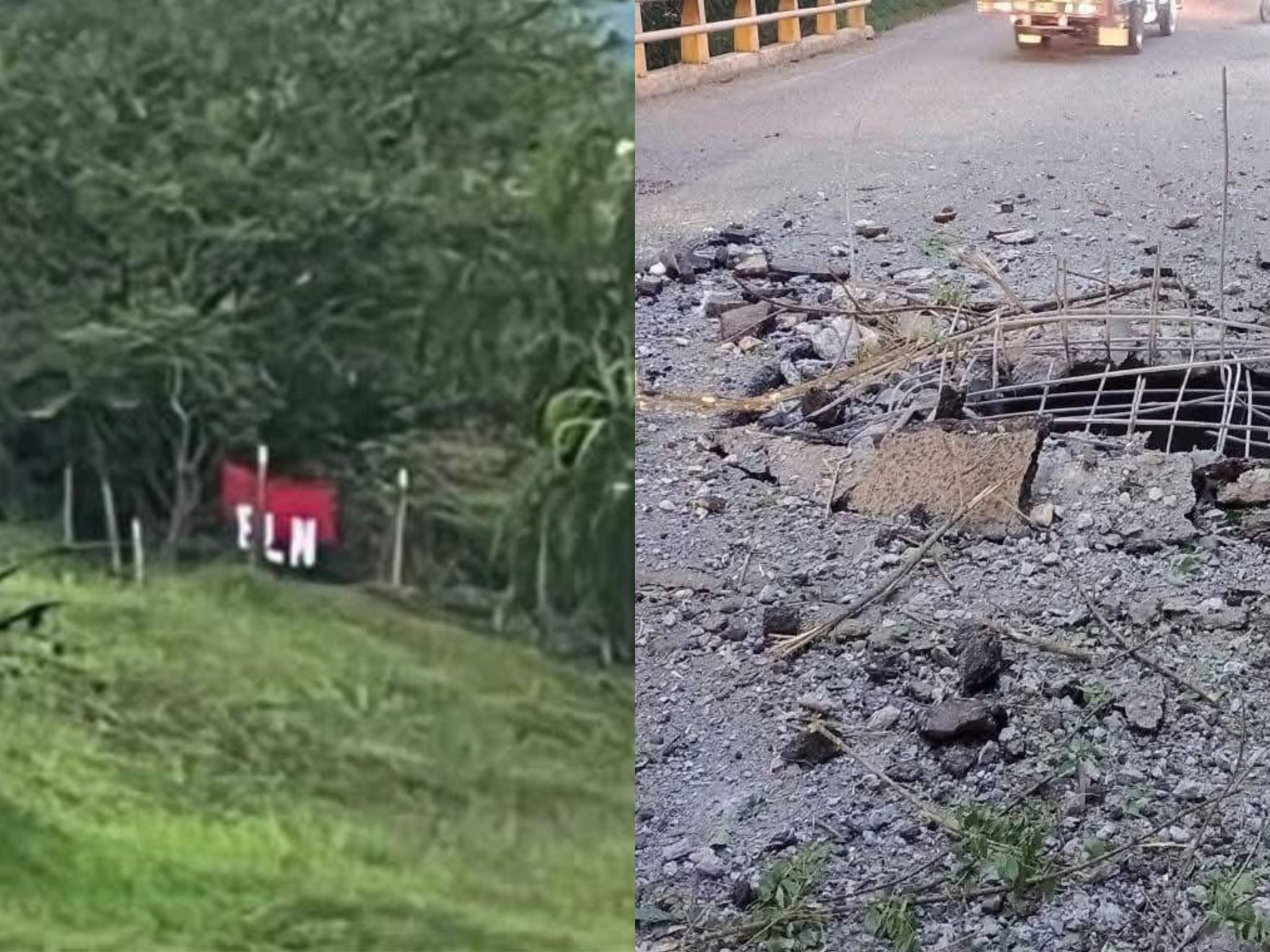 Ataques del ELN en vías de Antioquia.