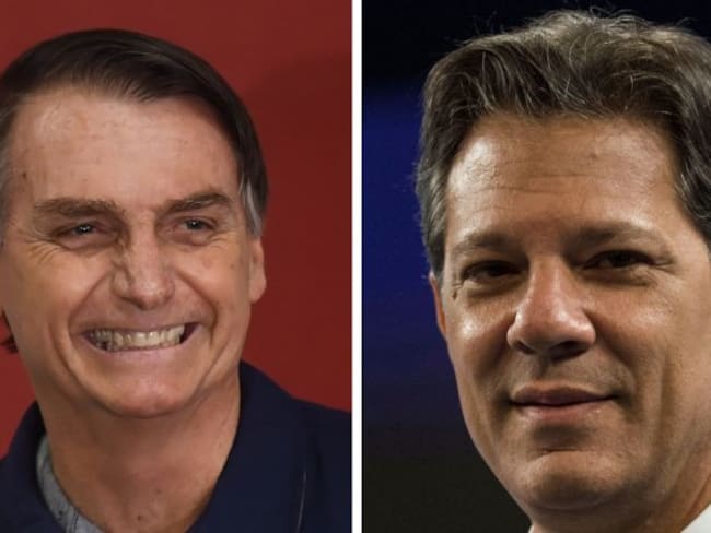 Candidatos Jair Bolsonaro y Fernando Haddad