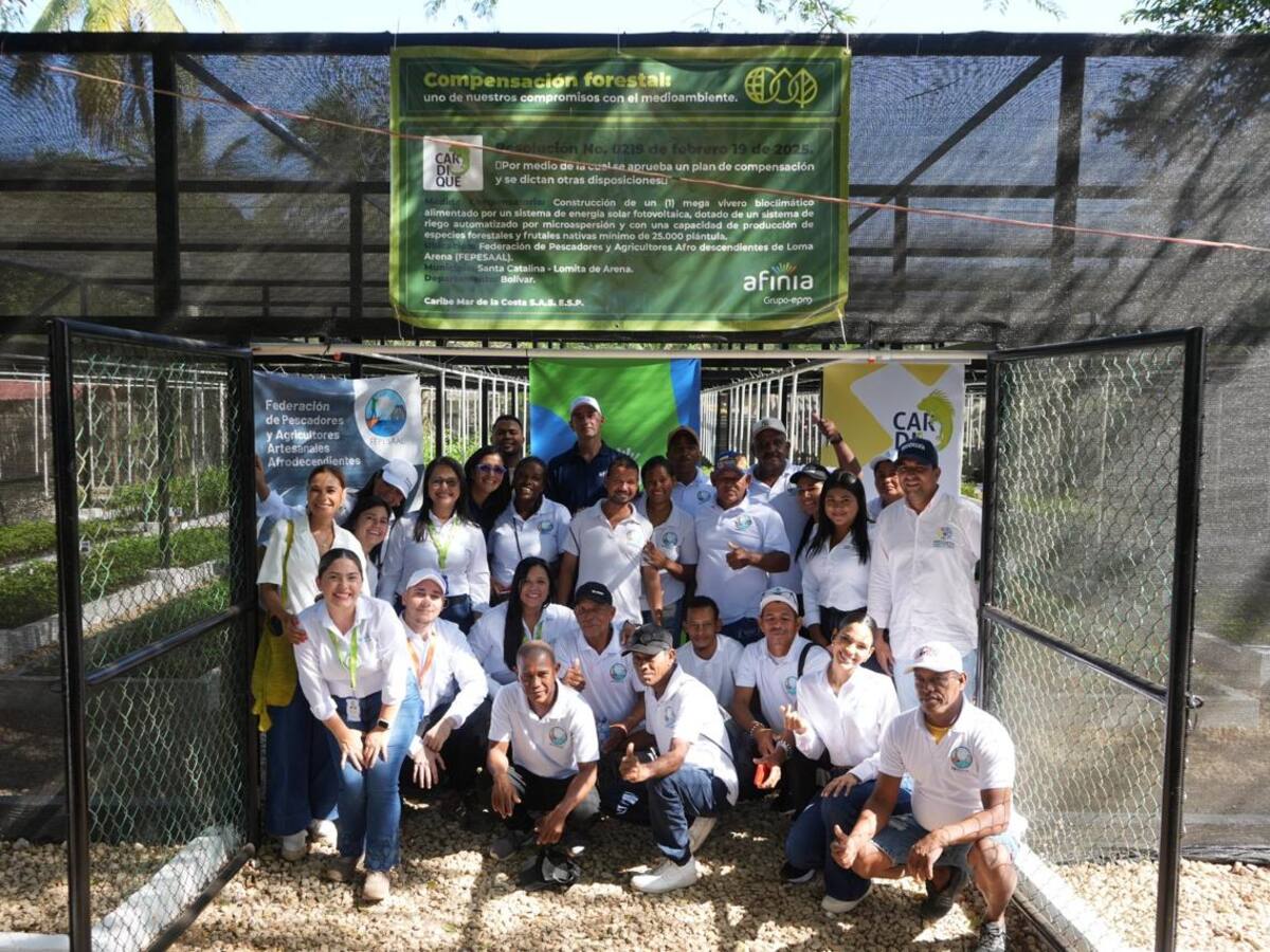 Afinia entrega dos megaviveros en Bolívar con capacidad para producir 50 mil plántulas al año