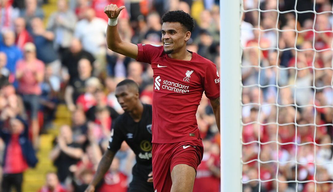 Luis Díaz en el juego ante el Bournemouth