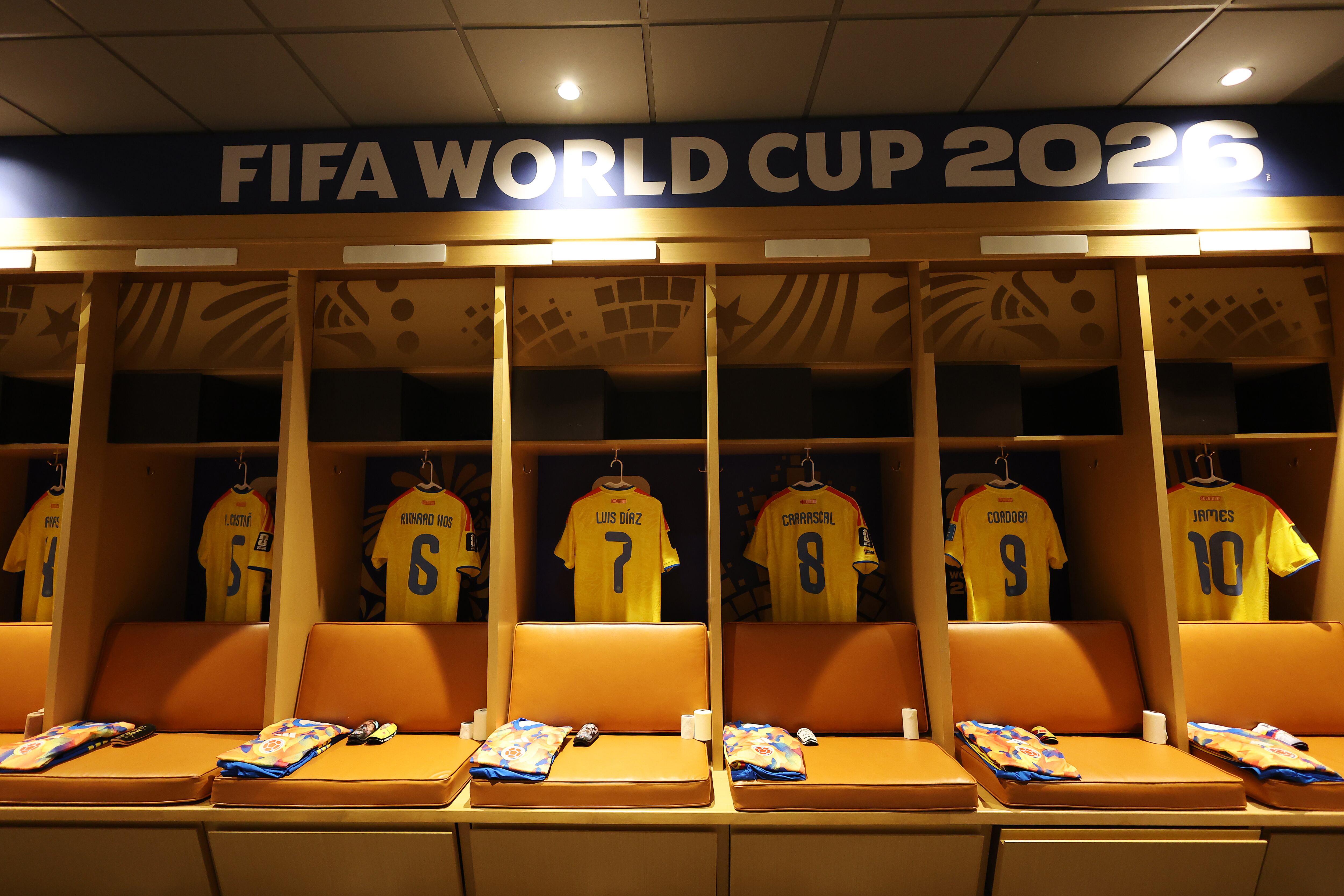 Camerino de la Selección Colombia en el Mundial 2026. Foto: Getty Images.
