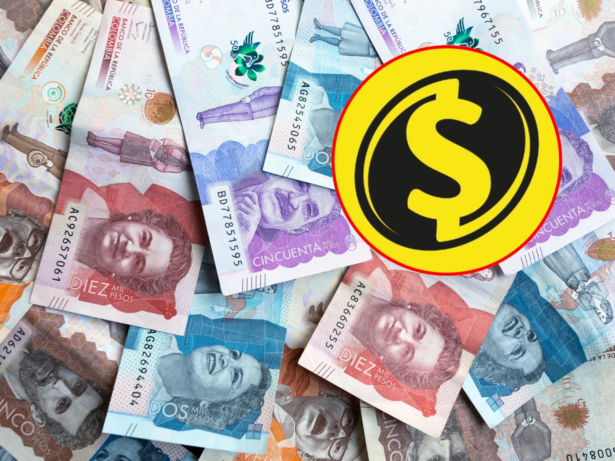 Dinero y logo de Efecty. Fotos: Getty Images / X @EfectyOficial