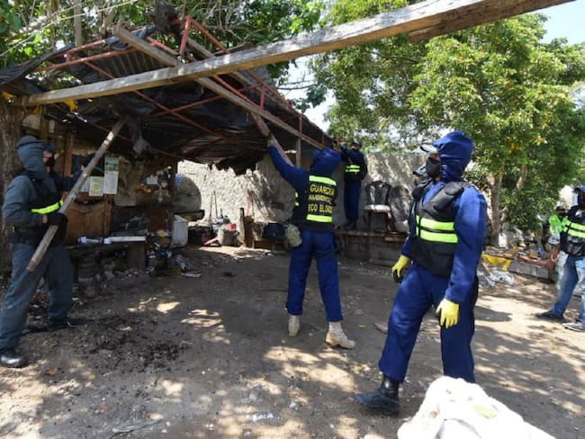 En Cartagena, recuperan zona de bajamar invadida en el barrio Manga