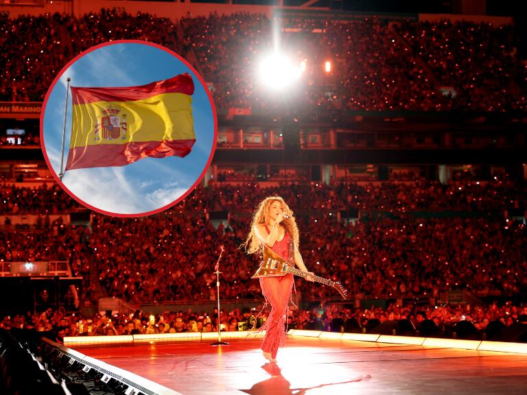 Imagen de referencia | Shakira en su gira "Las mujeres ya no lloran World Tour" en Italia - Bandera España: Getty Images.