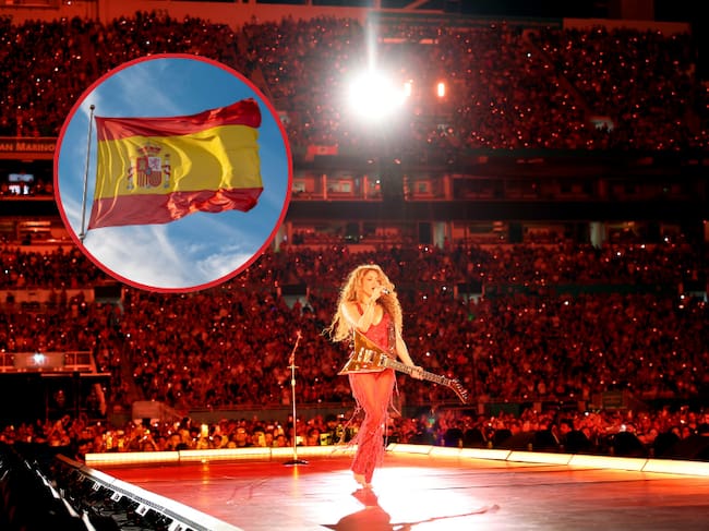 Imagen de referencia | Shakira en su gira "Las mujeres ya no lloran World Tour" en Italia - Bandera España: Getty Images.