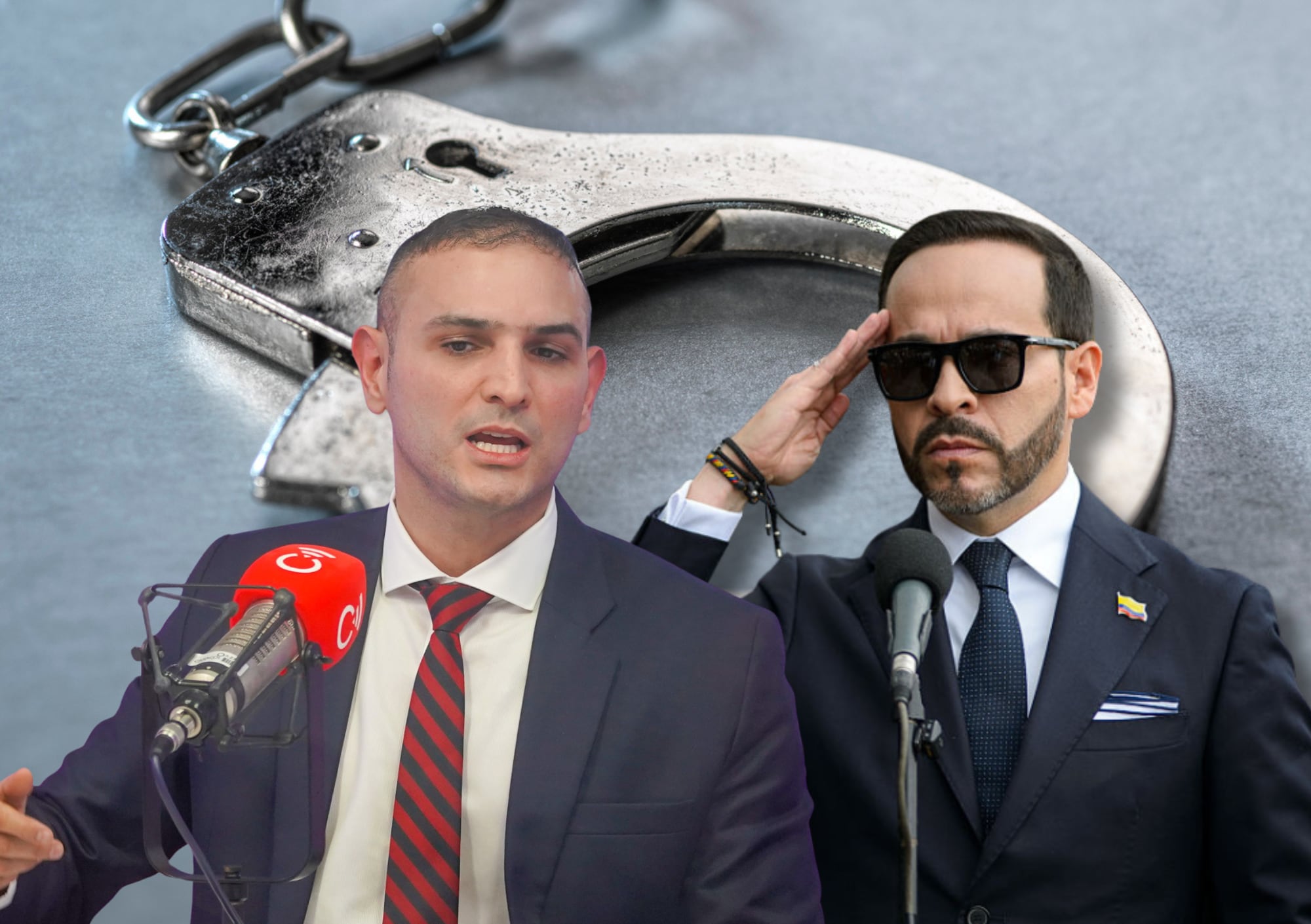 Jaime Arizabaleta y Abelardo de la Espriella. Fotos: Getty Images / Caracol Radio / (Photo by: Sebastian Barros/Long Visual Press/Universal Images Group via Getty Images)