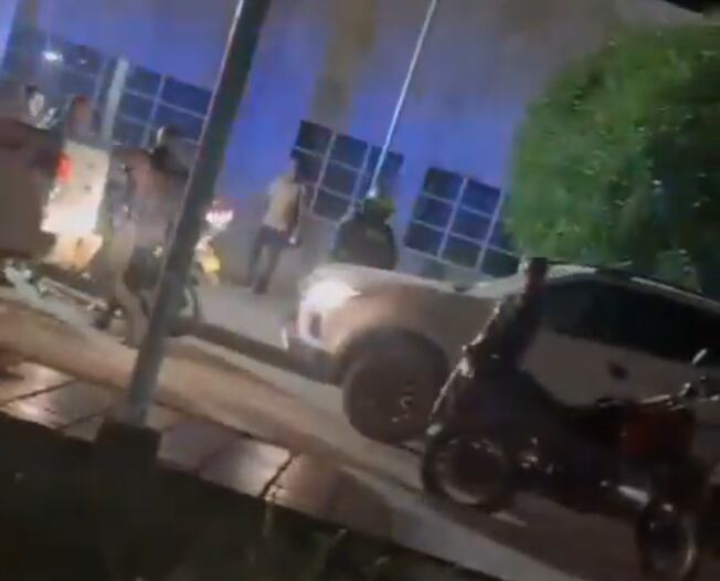 Momentos posteriores al ataque. Foto: tomada de un video de las redes sociales.