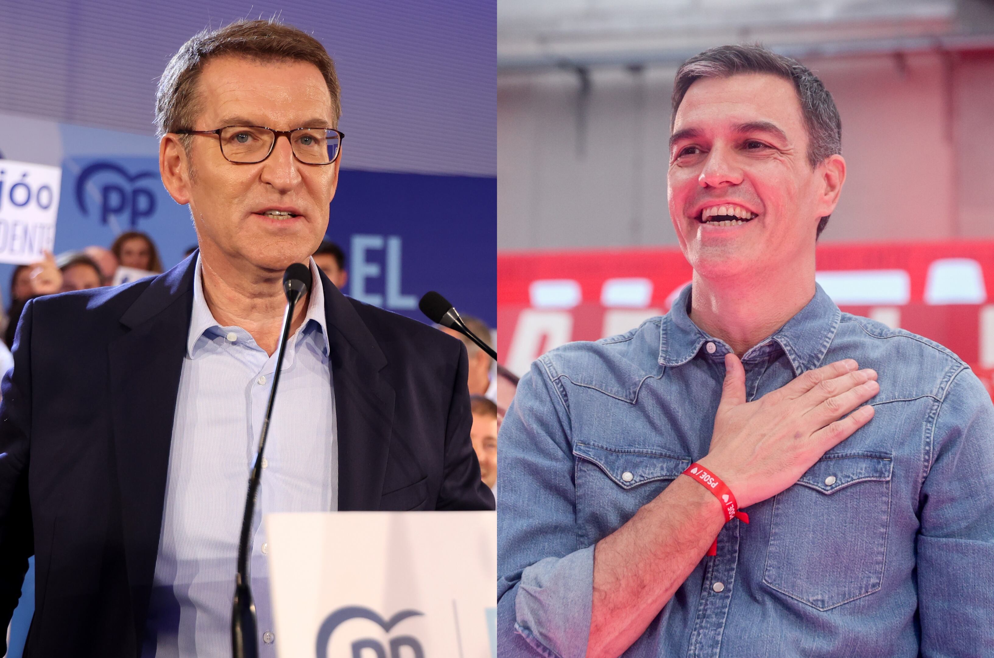 Alberto Nunez Feijoo y Pedro Sánchez | Fotos: GettyImages