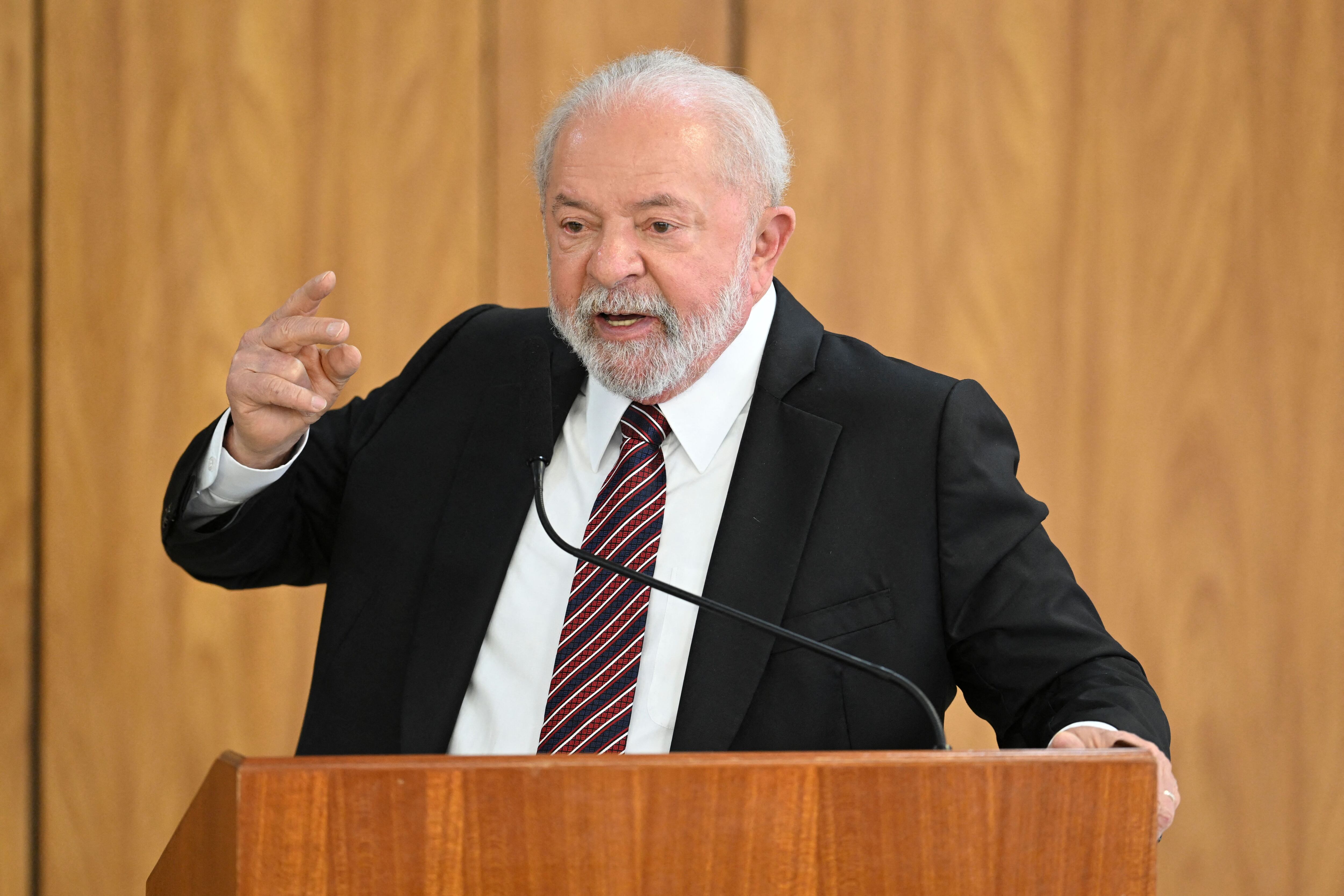 El presidente de Brasil, Luiz Inácio Lula da Silva, previo al inicio de la Cumbre de Presidentes de América del Sur. 
(Foto: EVARISTO SA/AFP via Getty Images)