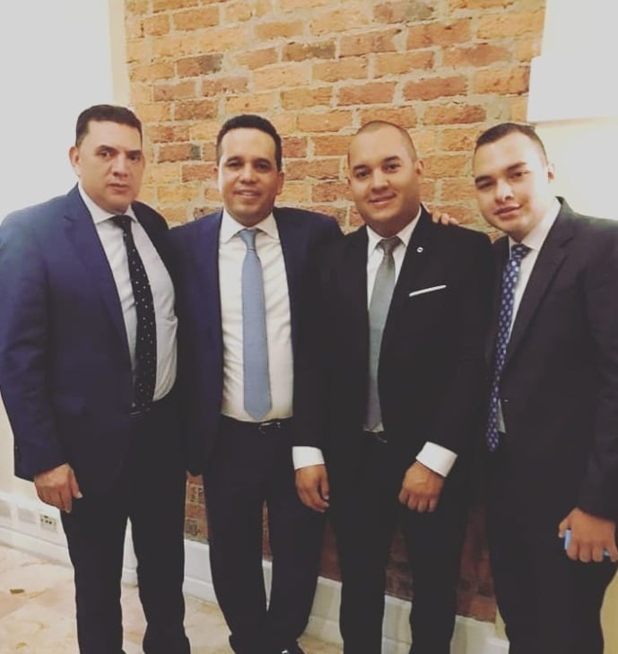 De izquierda a derecha: Luis Carlos Carmona Soto, Carlos Andres Trujillo, Andres Restrepo Carmona. Foto redes sociales.