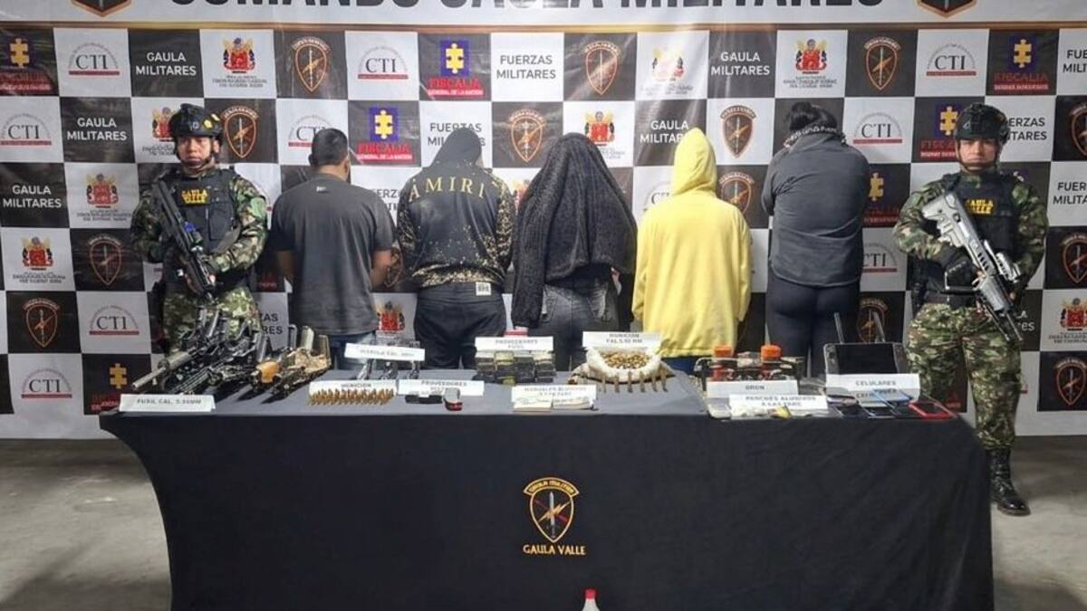 Capturan a presuntos disidentes FARC con armas largas, cortas, granadas y drones en Dagua, Valle