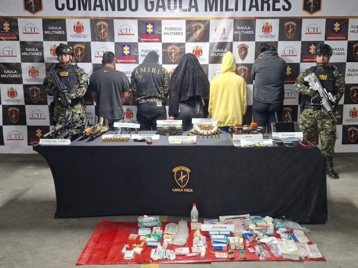 Capturan a presuntos disidentes FARC con armas largas, cortas, granadas y drones en Dagua, Valle