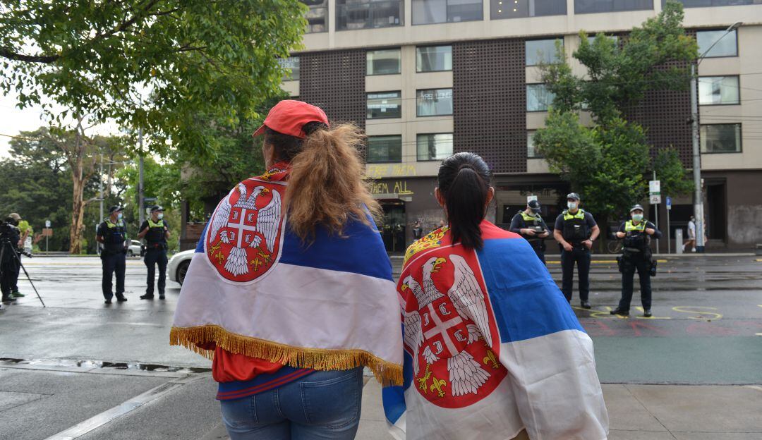 Protestas por Djokovic en Melbourne