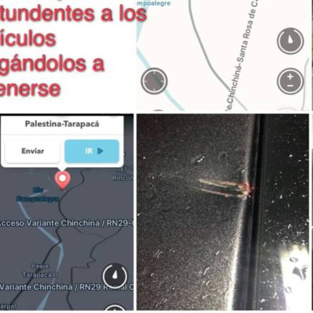 Identifican a menores de edad que le lanzan piedras a vehículos en la vía Manizales-Pereira