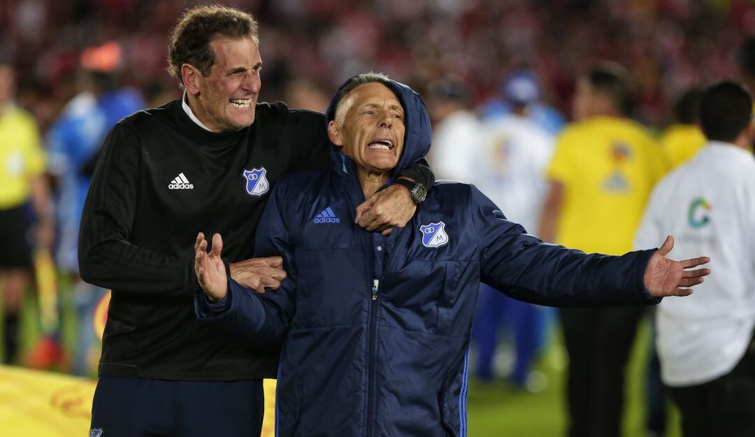 Miguel Ángel Russo, técnico campeón con Millonarios en la Liga 2017-II.