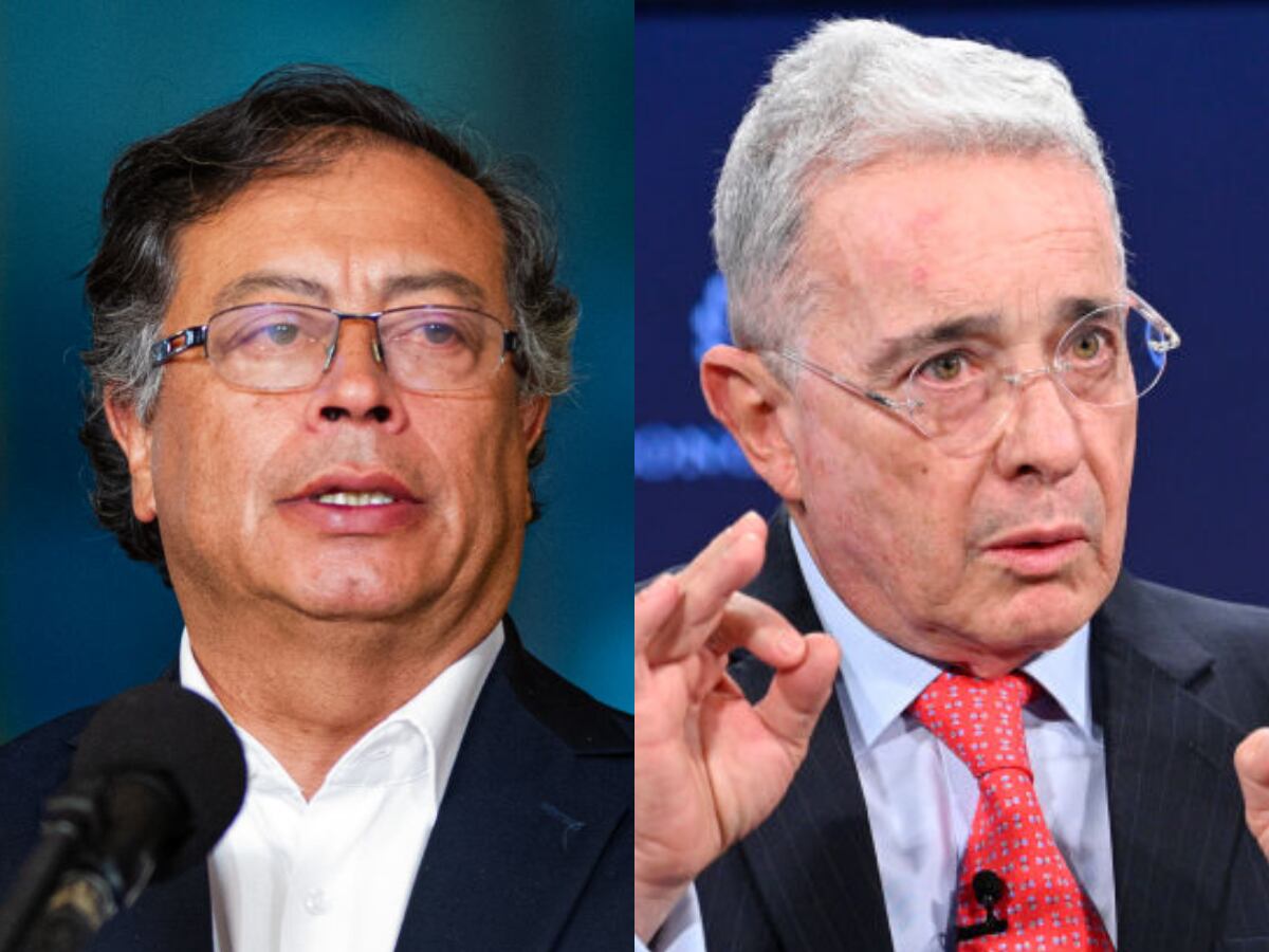 Gustavo Petro y Álvaro Uribe.