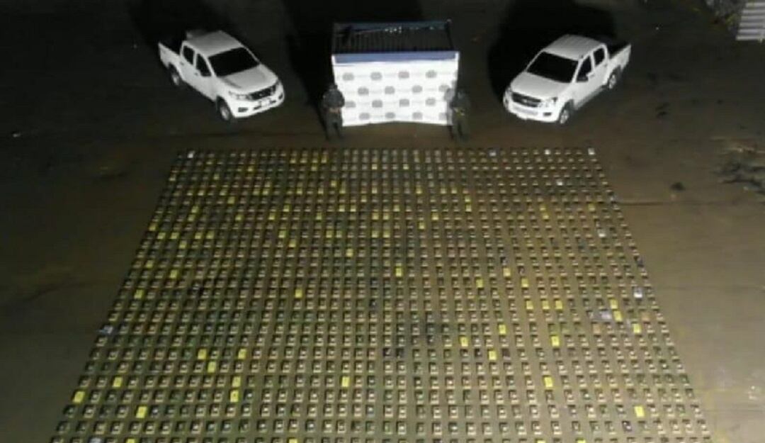 Cocaína incautada. Cortesía: Policía