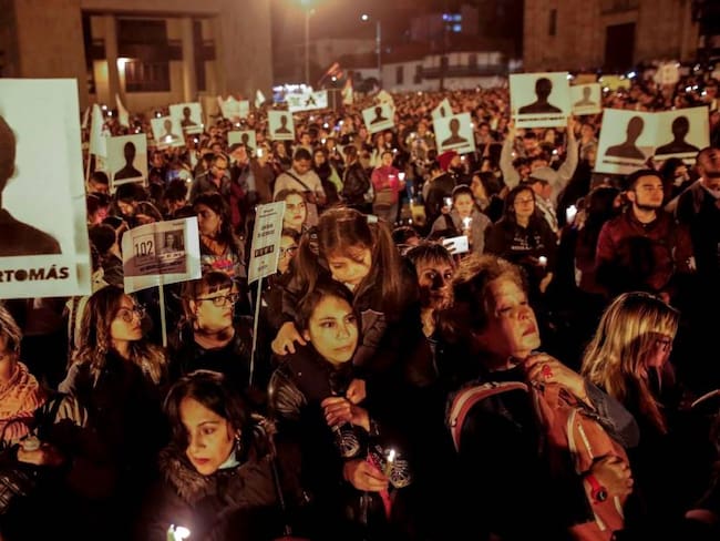 Protestas en rechazo al asesinato de defensores de derechos humanos en Colombia.            Foto: Getty 