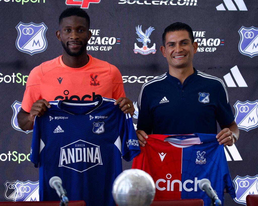 Jefferson Lerma y David Mackalister Silva (Crystal Palace - Millonarios) / Twitter: @Millosfcoficial.