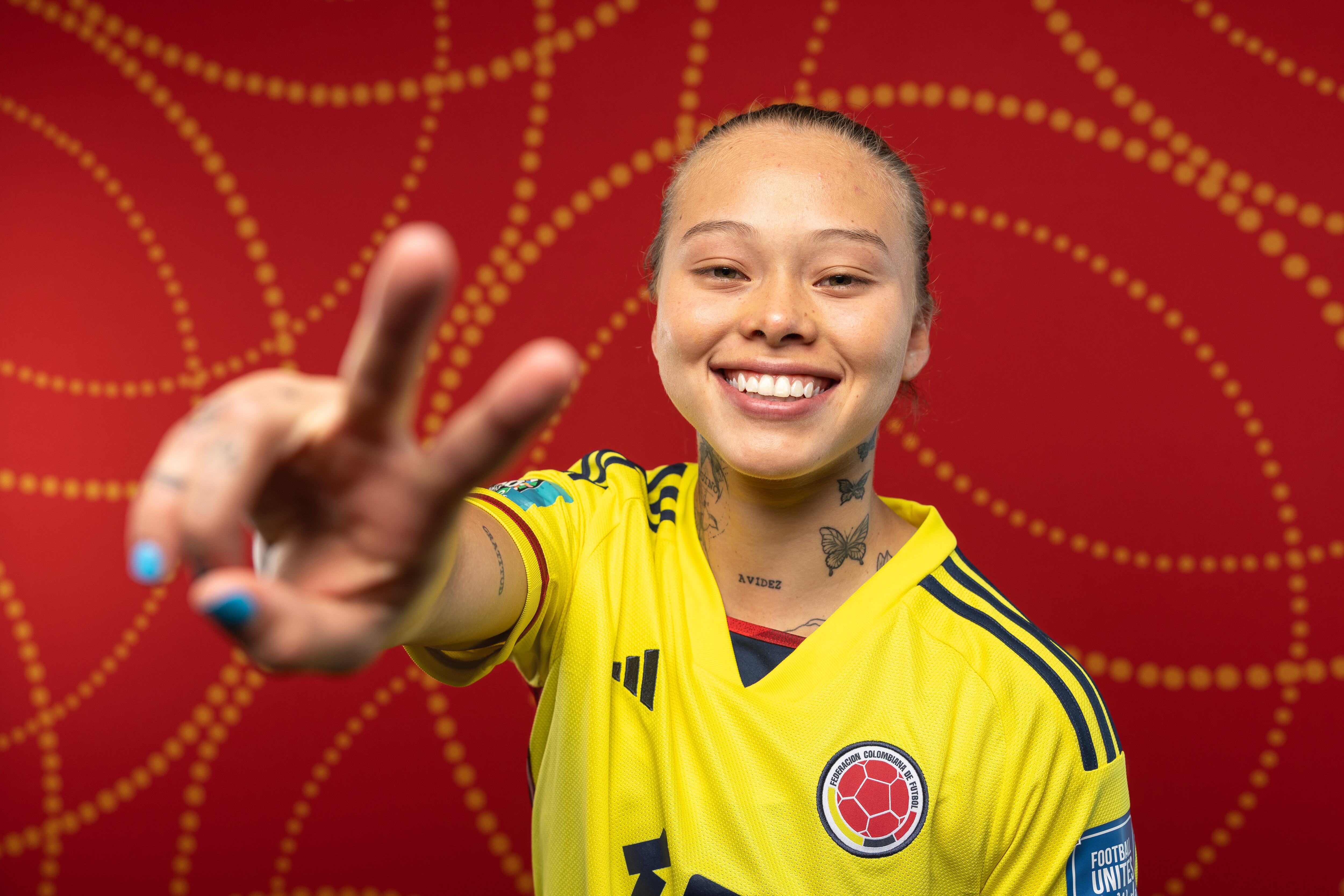 Ana María Guzmán, jugadora de la Selección Colombia. (Photo by Cameron Spencer - FIFA/FIFA via Getty Images)