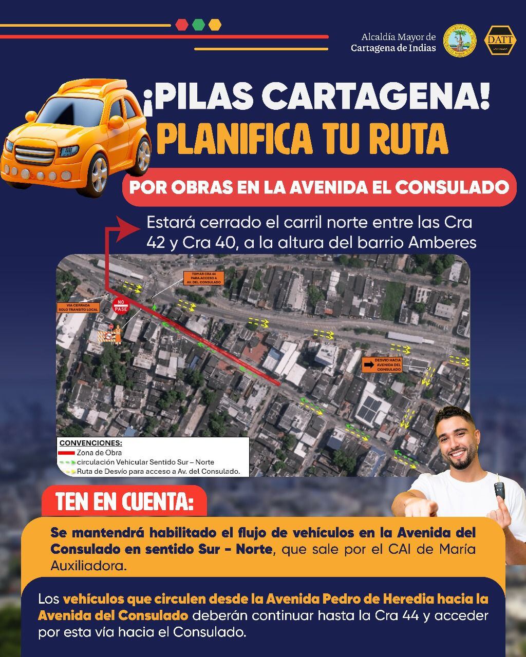 Con el inicio de las Vías de la Felicidad, así estará la movilidad en la avenida El Consulado