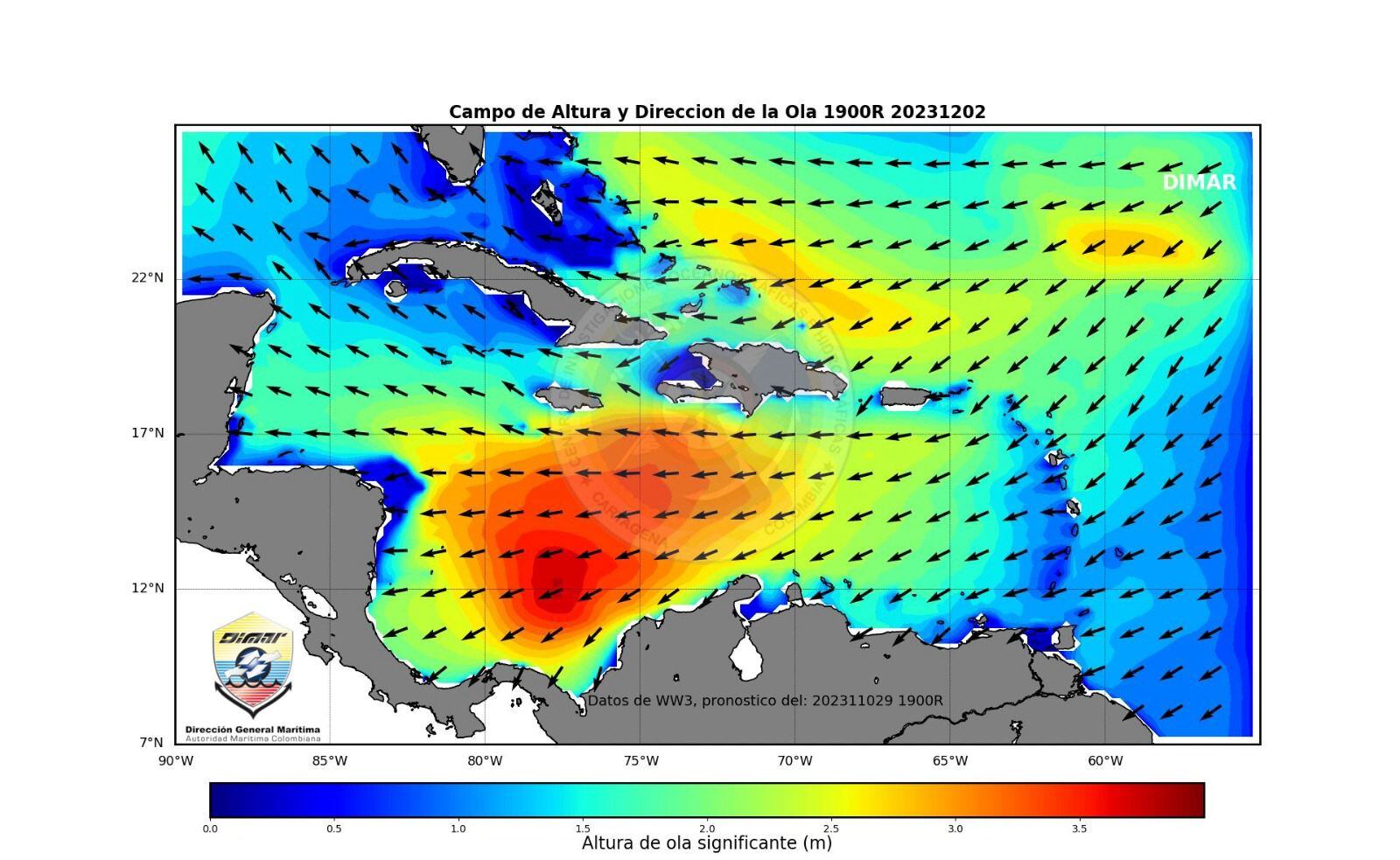 Por lo menos hasta el sábado aumentará la fuerza de los vientos y la altura de las olas