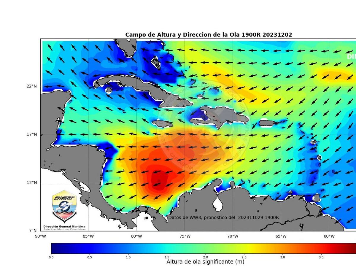 Por lo menos hasta el sábado aumentará la fuerza de los vientos y la altura de las olas