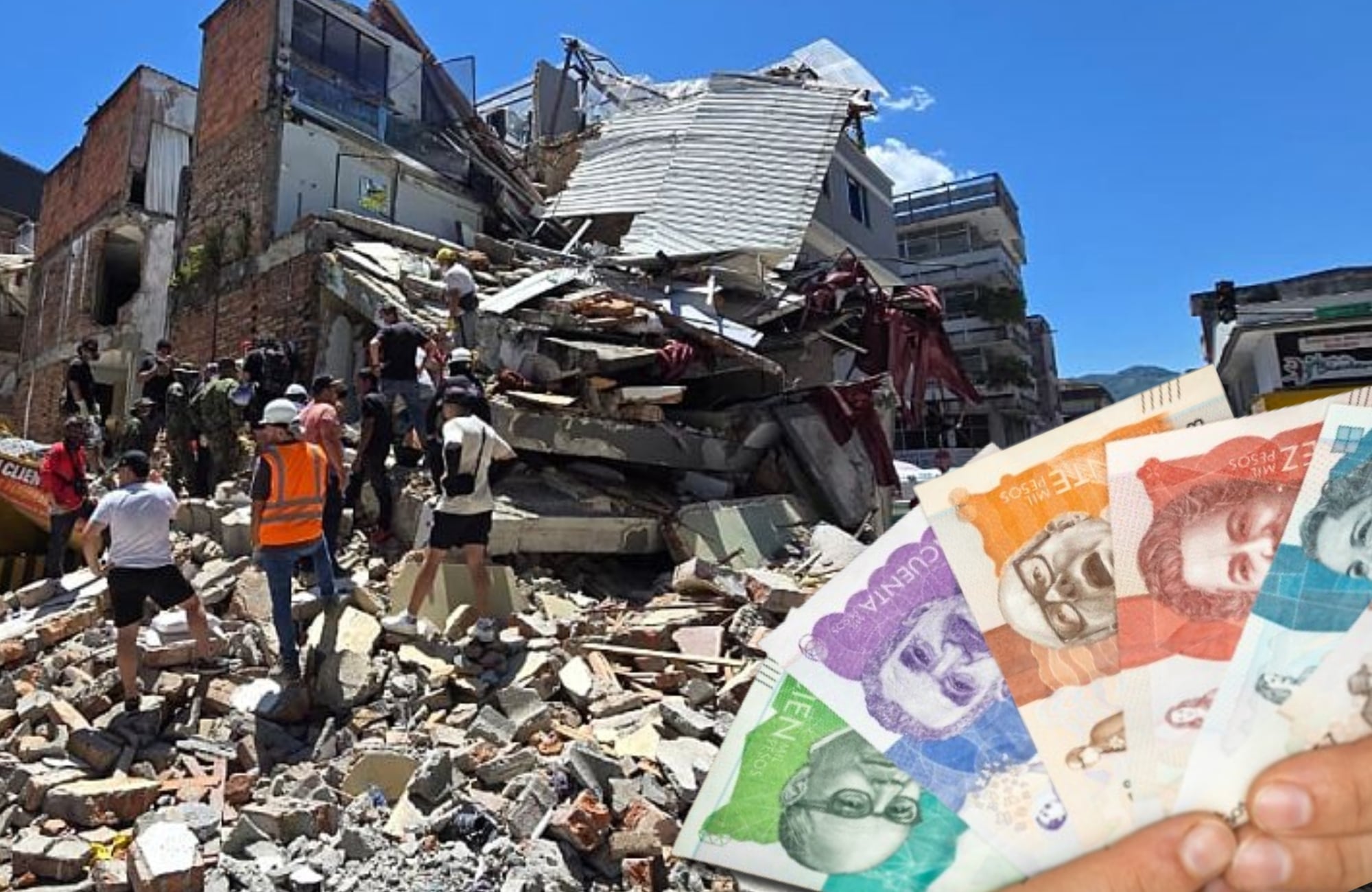 Terremoto en Colombia y dinero. Fotos: (Photo by Alexis Munera/Anadolu via Getty Images) / Getty Images