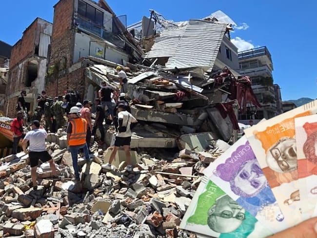 Terremoto en Colombia y dinero. Fotos: (Photo by Alexis Munera/Anadolu via Getty Images) / Getty Images