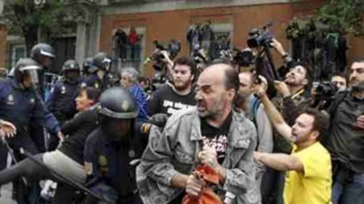 Violentas protestas se presentaron en Madrid tras la huelga general que se vivió en España